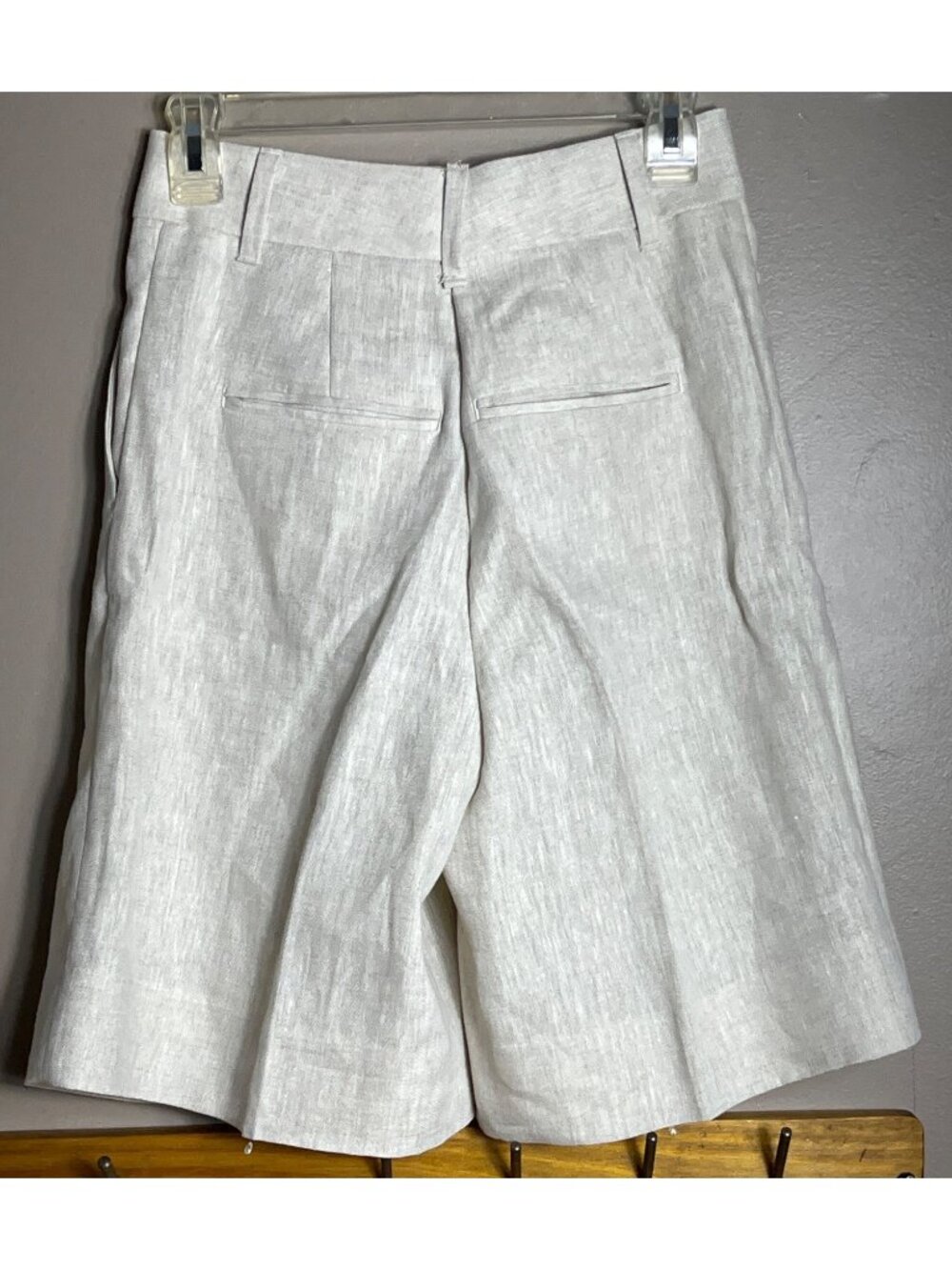 Banana Republic Linen Shorts High Waist Trouser Pleats Preppy ALT'd NWOT Wm XS 2 - Picture 2 of 11
